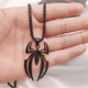 thumbnail image 2 of Collar Colgante De Acero Inoxidable De 60 Cm Con Diseño De Araña NEGRO, 2 of 5