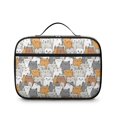 thumbnail image 2 of Multicolor Cat Doodle White Pattern Insulated Lunch Bag Teens,Bento School Lunch Bag for Teens for Work,Picnic or Travel 10.6x7.7x4.3 Inches,12 Can Capacity, 2 of 6