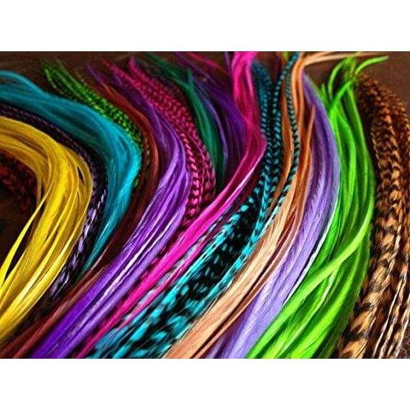 Feather Hair Extension 25 Loose Feathers for Hair Extensions Choose Your  From Menu