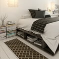 thumbnail image 3 of Ottomanson Non-Slip Hallway Runner Rug 20" x 59" Perfect for High Traffic Areas, Brown Trellis, 3 of 8