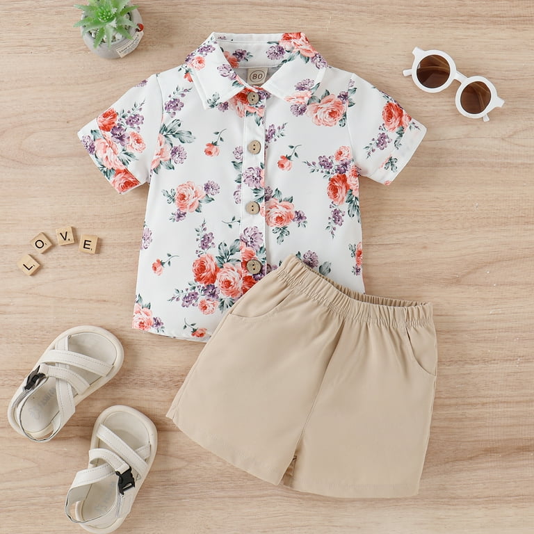 HESHENG Summer Outfit for Toddler Boys, 12-18M - Short