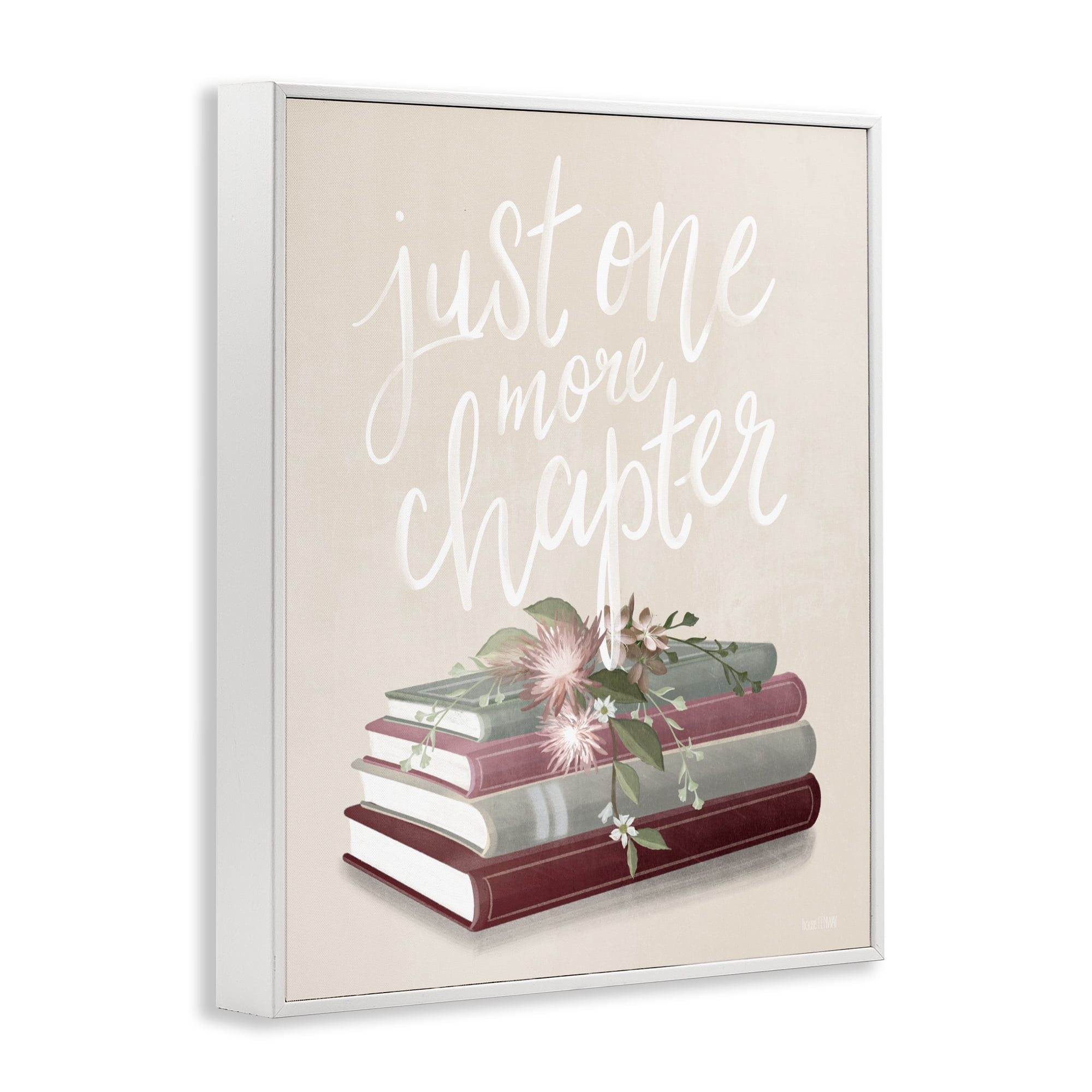 Stupell Industries One More Chapter on Beige White Framed Giclee Art, design by House Fenway