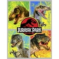 thumbnail image 2 of Girl's Jurassic Park T. Rex and Velociraptor Graphic Tee Athletic Heather Medium, 2 of 5