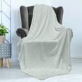 thumbnail image 4 of Shabby Flora Soft Flannel Fleece Blanket, Big Little Nested Symmetric Circles Dots Geometric Vintage Tile Pattern, Cozy Plush for Indoor and Outdoor Use, 50" x 70", Cream Pale Blue, by Ambesonne, 4 of 5