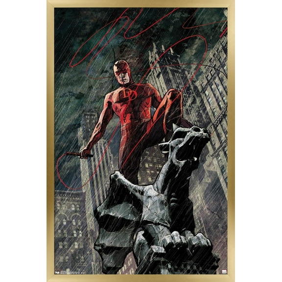 Marvel Comics - DaredeVil - Hell's Kitchen DeVil Wall Poster, 14.725" x 22.375", Framed