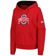 thumbnail image 2 of Women's Scarlet Ohio State Buckeyes Big Logo Pullover Hoodie, 2 of 3
