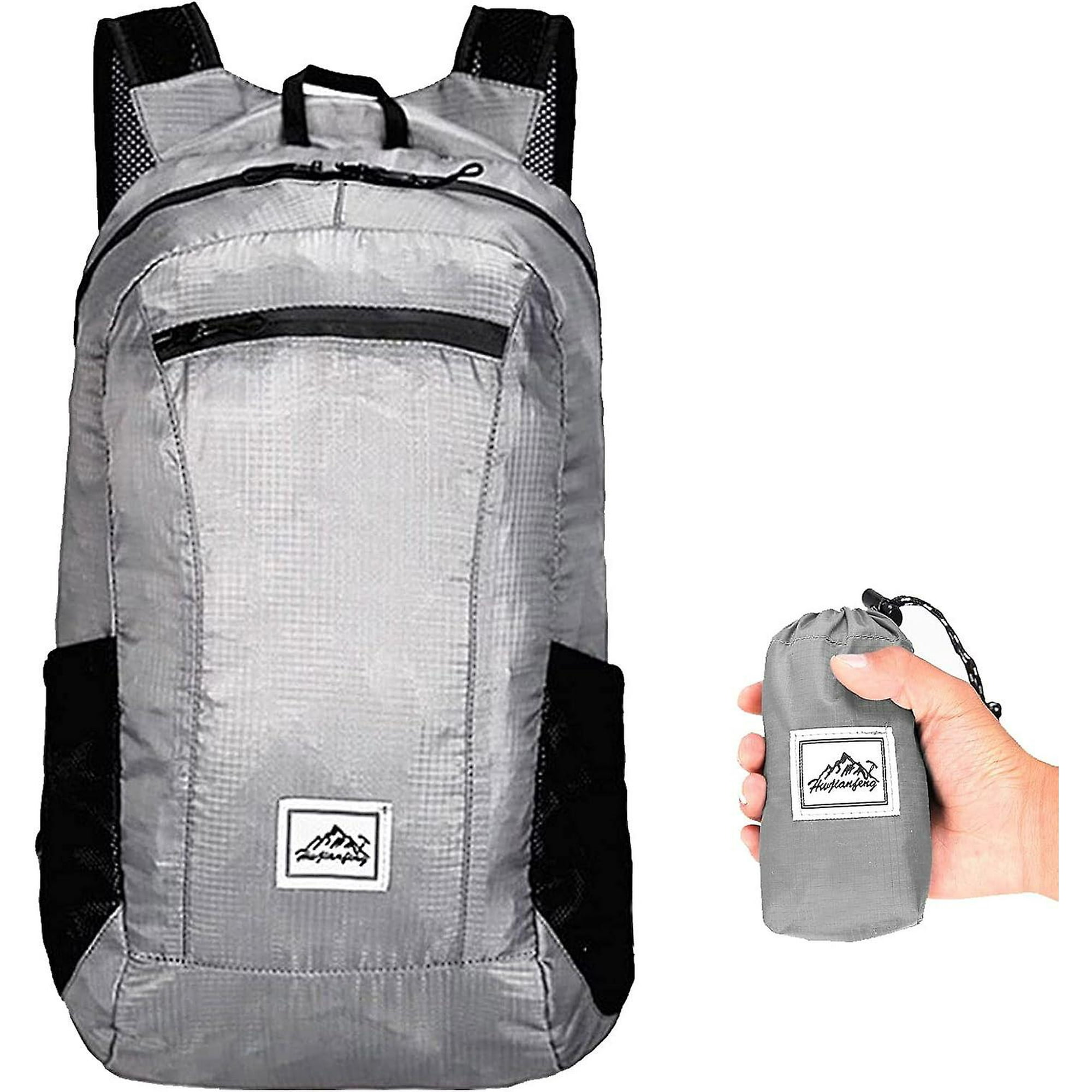 Sac à Dos Noir Pliable Et Ultra Léger Fitkicks - Imperméable, Idéal Voyage Et Randonnée