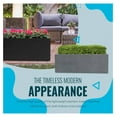 thumbnail image 3 of Rectangle Flower Pot - Modern Planter Box for Indoor/Outdoor Plants, 8x8x20in, Cement Gray, 3 of 4