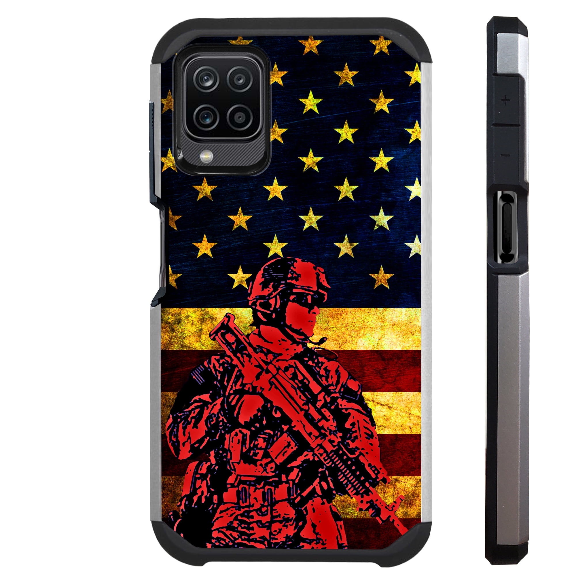 Compatible with Samsung Galaxy A12 Hybrid Fusion Guard Phone Case Cover