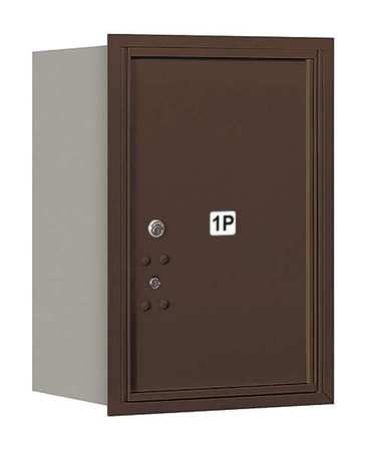 4C Horizontal Mailbox - 6 Door High Unit - Single Column - Stand-Alone Parcel Locker - Bronze - Rear Loading - USPS Access