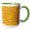 Green/White, variant on 3drose, Hypnotic Geometrical Abstract Circular Pattern Mosaic Background, 15oz Mug