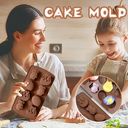 

8 Easter Eggs Silicone Chocolate Mould DIY Creative Baking Mould Cake Mould