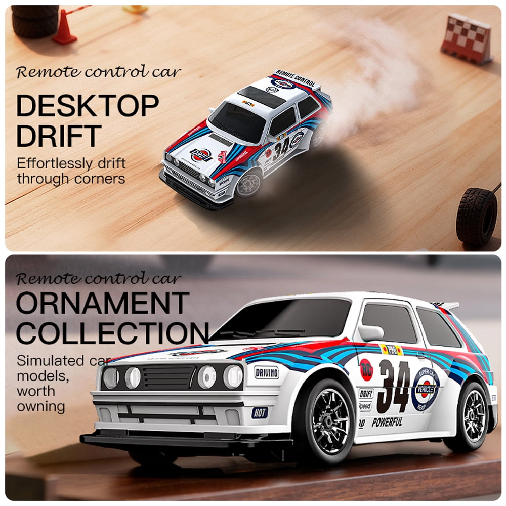 4WD 1/43 Scale Mini RC Drift Car,  High Speed Racing Micro Small with Full Proportional RTR 2.4GHz Remote Control Car, Toys for Christmas Birthday Gifts