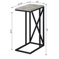 thumbnail image 4 of Home Square Tucson C End Table in Gray Wood Finish with X Metal Frame - Set of 2, 4 of 6