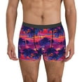 thumbnail image 2 of Goofa Retro Palms Printed Men's Boxer Briefs Underwear, Moisture-Wicking Underwear, Trunk,Soft and Breathable Cotton Underwear-Large, 2 of 9