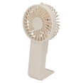 thumbnail image 4 of Mini ventilador de mano ventilador portátil plegable ventilador recargable USB para viajes de oficina en casa Beige, 4 of 10
