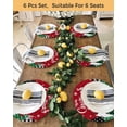 thumbnail image 4 of 13 Inch Round Placemats Set of 4, Red Snowman Christmas Non Slip Heat Insulation PP Table Mats, Winter Xmas Tree Snowflake Washable Place Mats for Kitchen Dining Party Table Decor, 4 of 7
