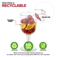 thumbnail image 3 of Copa de vino de plástico transparente de 5 oz (paquete de 20) - Libre de BPA y reciclable - Copa de vino irrompible - Vasos desechables y reutilizables para champán, postres, muestras de comida,, 3 of 4