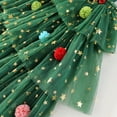 thumbnail image 5 of Aislor Little Girls Christmas Cami Dress Layered Tulle Tutu Dress Glitter Stars Decor Xmas Tree Green 110, 5 of 7