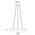 thumbnail image 3 of Sonneman 2742 Pi 20" Wide 1 Light Led Pendant - Silver, 3 of 7