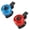 Red Blue, variant on GJX 2Pcs Bicycle Bell,Compact and Portable Design Bicycle Warning Bell,Thumb-Activated Easy Ringing Crisp and Loud Bell Sound Bike Ring Bell,Purple Blue