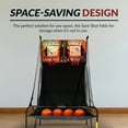thumbnail image 7 of Hathaway Sure Shot Dual Arcade Basketball Game, foldable, 81-in H x 43-in w. Orange/Black, 7 of 7