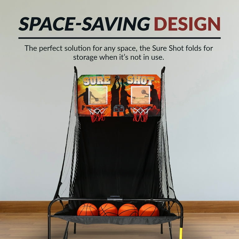 Free Shipping! Hathaway Sure Shot Dual Arcade Basketball Game
