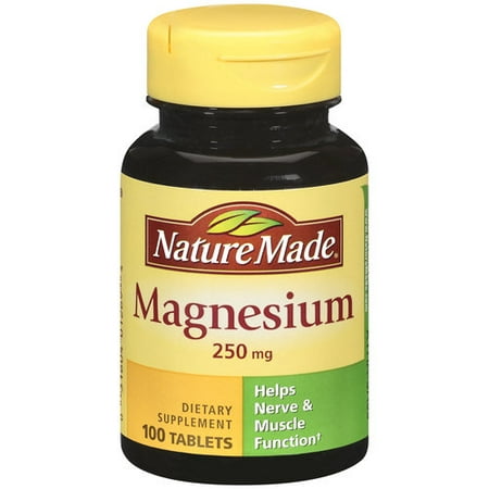 Nature Made Magnesium 250 Mg Tablets Dietary Supplement, 100 ct ...