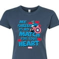 thumbnail image 3 of Marvel Captain America - My Shield Valentine - Juniors Fitted Tee, 3 of 5