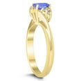 thumbnail image 2 of SZUL Women's 6X4MM Tanzanite and Diamond Twist Ring in 10K Yellow Gold, 2 of 4