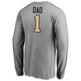 thumbnail image 3 of Men's Heathered Gray Army Black Knights #1 Dad Long Sleeve T-Shirt, 3 of 3