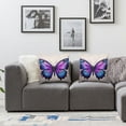 thumbnail image 3 of COMIO  Butterfly Throw Pillow Cover Watercolor Animal Bird Magical Fantasy Butterflies Pillow Cases Home Decorative Cushion Cover for Bed Sofa Purple Black 2Pcs, 3 of 6