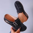thumbnail image 6 of Pandaie Wedge Clogs for Women Comfortable Closed Toe Slip on Mules Arch Support Orthopedic Slippers Backless Walking Slides Sandals Black Size 6, 6 of 9