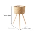 thumbnail image 4 of Cesta tejida para plantas, soporte de madera para macetas, soporte de madera para plantas, soporte para macetas, 4 of 8