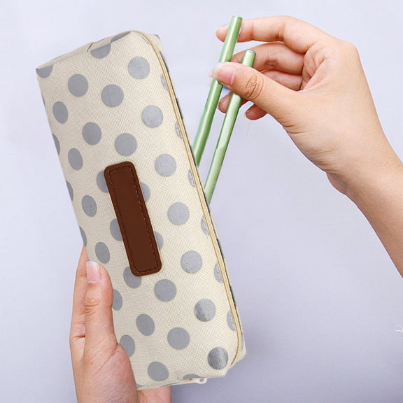Summer Saving!Back_to_School Supplies Under $1 dollars!Special Pencil Case Pouch, Plaid Pencil PouchSolid Color Pencil Pouch Female Stationery Bags For Men And Women Stationery Box Pencil Pouch, A