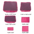 thumbnail image 2 of Unique Bargains 6 Pcs Zipper Design Packing Cube Set for Luggage Rose Red, 2 of 5