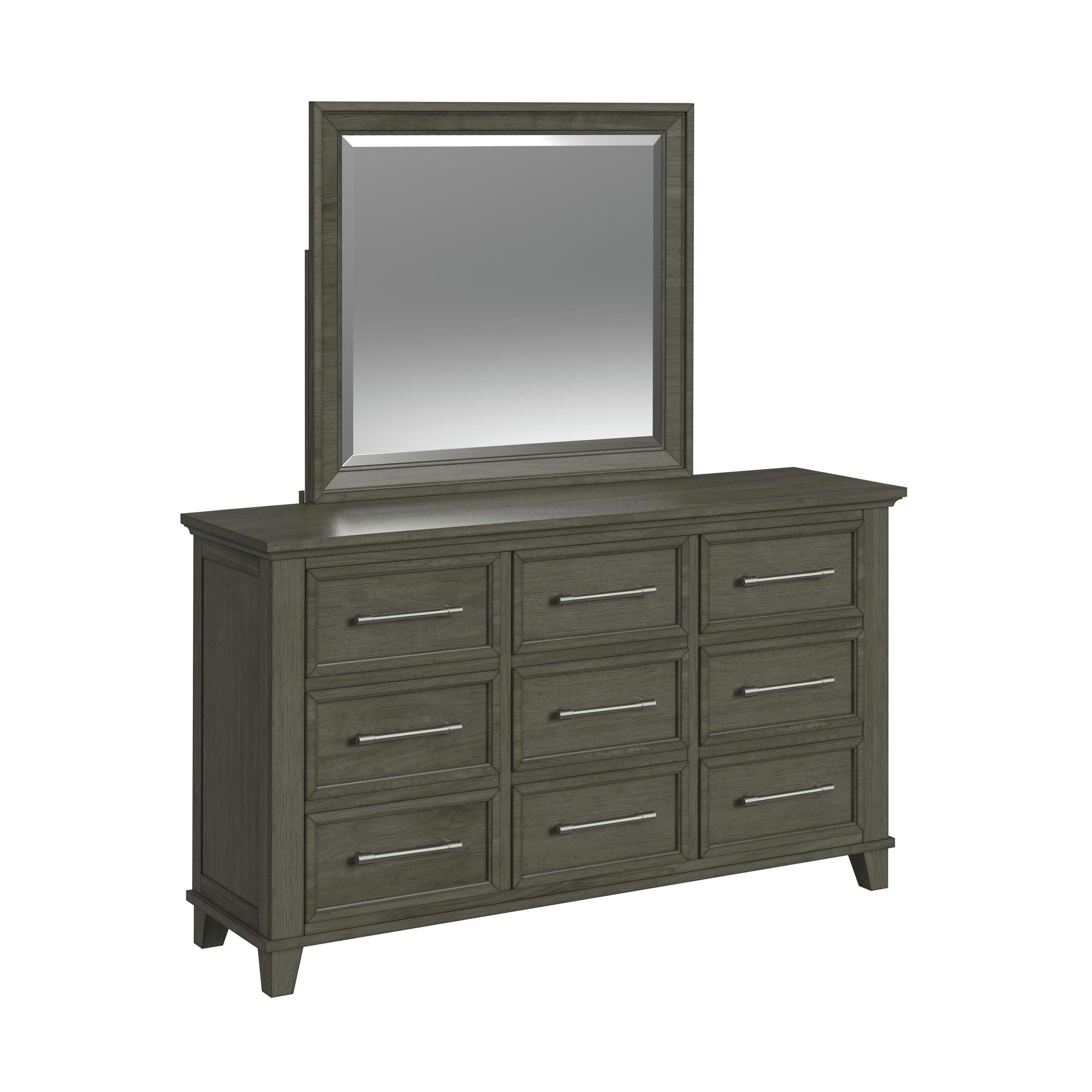 smoke grey dresser Steve Silver Bear Creek 9 Drawer Dresser in White Smoke