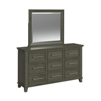 Picket House Furnishings Henrik Dresser and Mirror Set in Grey