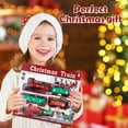 thumbnail image 4 of Christmas Train Toy - Light  Music  Battery Powered  Electric Rail Car Set with Steam Locomotive Engine, 4 of 7