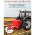 thumbnail image 6 of VEVOR Ballast Box, Corrosion-Proof 3-Point Category 1 Tractor Ballast of 800lbs Capacity for 2 In Hitch Receiver, Heavy-Duty Thickened Hard Steel 5ft³ Volume Loader Attachment with Sliding Door, Red, 6 of 9
