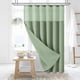 thumbnail image 1 of Dynamene Cortina De Ducha De Tela Con Forro A Presión Cortinas De Ducha De Hotel De Gofre Verde Salvia Para Baño Juego De Forro De Cortina De Ducha De Tela Impermeable Lavable Con Gancho De Plástico V, 1 of 5