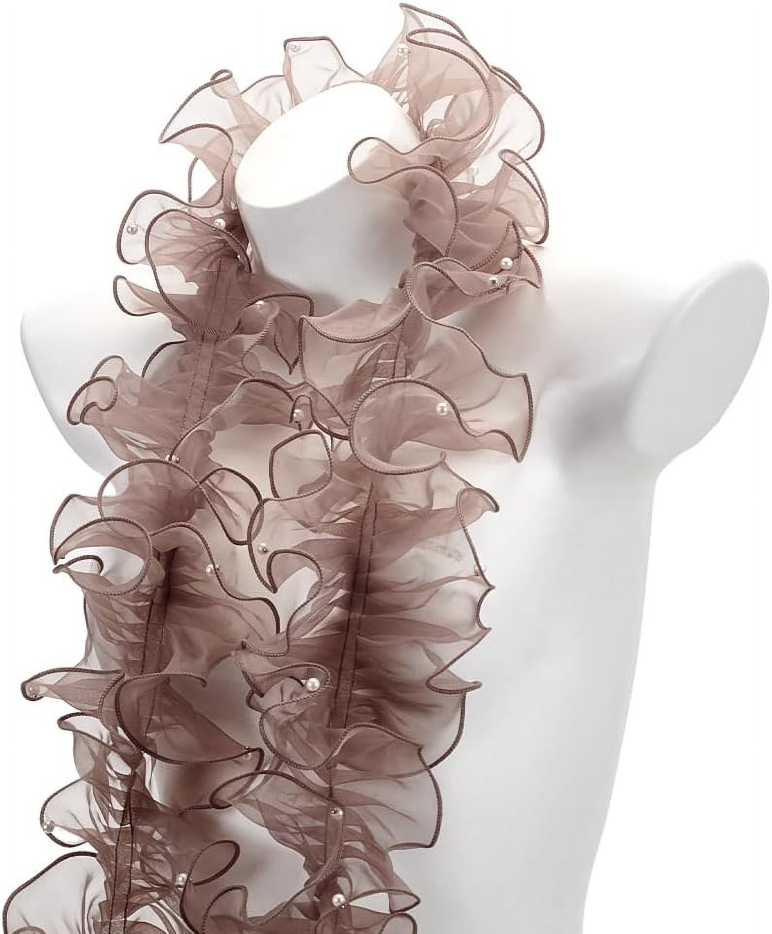 5 Yards Organza Lace Ribbon 4.9 inch Wide Pleated Edging Trim Ribbon Ruffled Lace Fabric Ruffled Ribbon with Beads for Sewing Craft Wedding Dress DIY Decor Christmas Tree Gray Gray