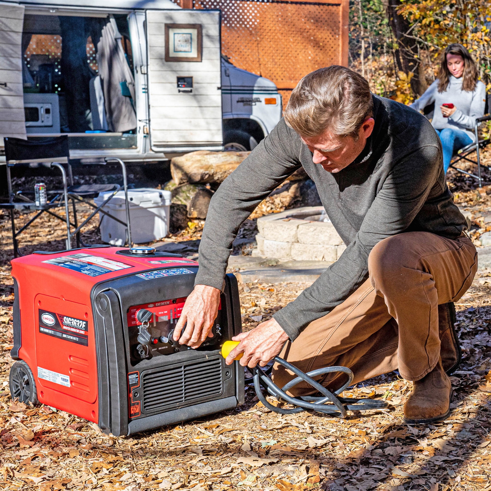 SIMPSON Portable 3,200 Watt Gas Inverter Generator & Portable Power Station