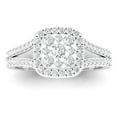 thumbnail image 2 of Dazzlingrock Collection 0.95 Carat (ctw) 10K Round White Diamond Ladies Split Shank Engagement Ring 1 CT, White Gold, Size 8, 2 of 5