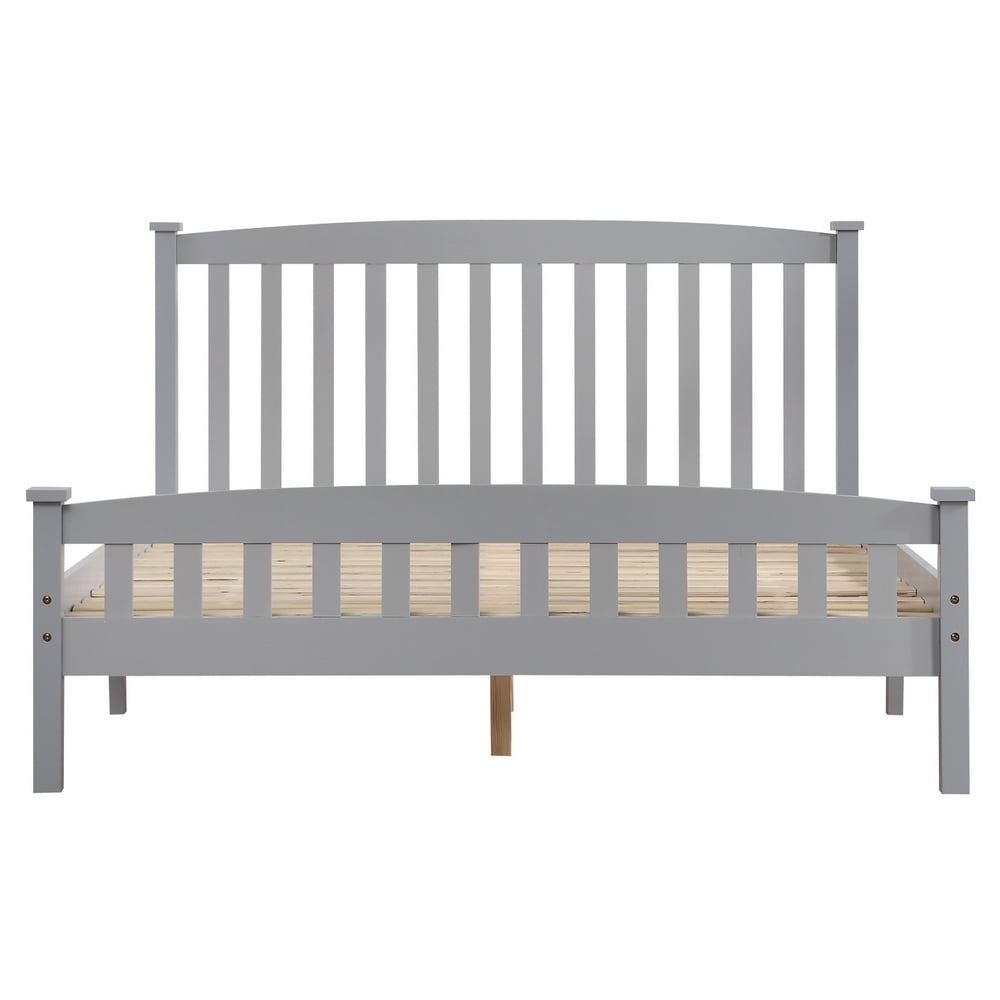 Kepooman Pine Platform Bed Frame with Headboard/wood Plank Support/no Spring Required/easy to Assemble, Full Size-Gray Kepooman Pine Platform Bed Frame with Headboard/wood Plank Support/no Spring Required/easy to Assemble, Full Size-Gray