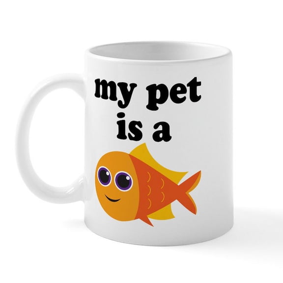 CafePress - My Pet Goldfish Mug - 11 oz Ceramic Mug - Novelty Coffee Tea Cup