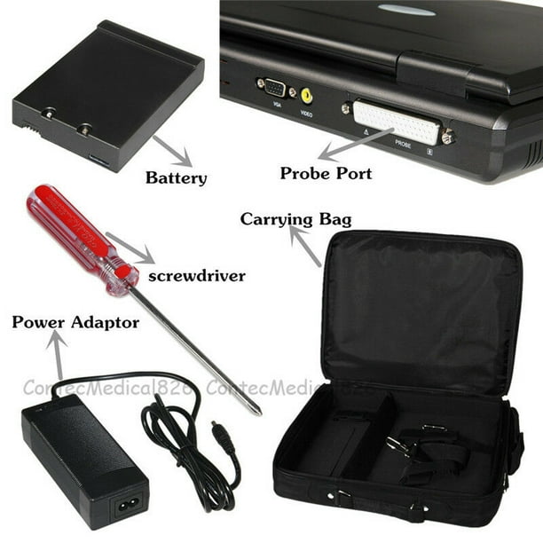 Scanner de machine à ultrasons pour ordinateur portable vétérinaire 3.5MHZ  sonde convexe VET/Animaux 