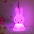thumbnail image 2 of 1 pieza de luz de noche para niños, lindo conejo, lámpara de noche recargable por USB, luz de noche para bebés, lámpara de noche de silicona TUNC Sencillez, 2 of 3