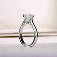 thumbnail image 2 of 1.25Ct Round Cut Simulated Diamond Solitaire Engagement Wedding Ring 14K White Gold Plated, 2 of 3