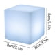 thumbnail image 2 of Cubo de luz nocturna LED recargable, Lámpara de ambiente portátil de 5.9" con control remoto, 16 colores, 4 efectos, Batería de 8-10 horas, Uso en interiores / exteriores, Plástico blanco, Carga, 2 of 7